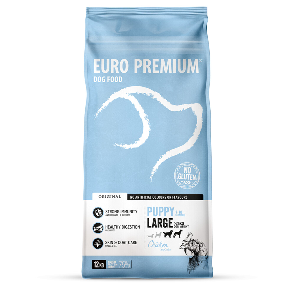 Euro-Premium Puppy Large Kip - Rijst 12 kg