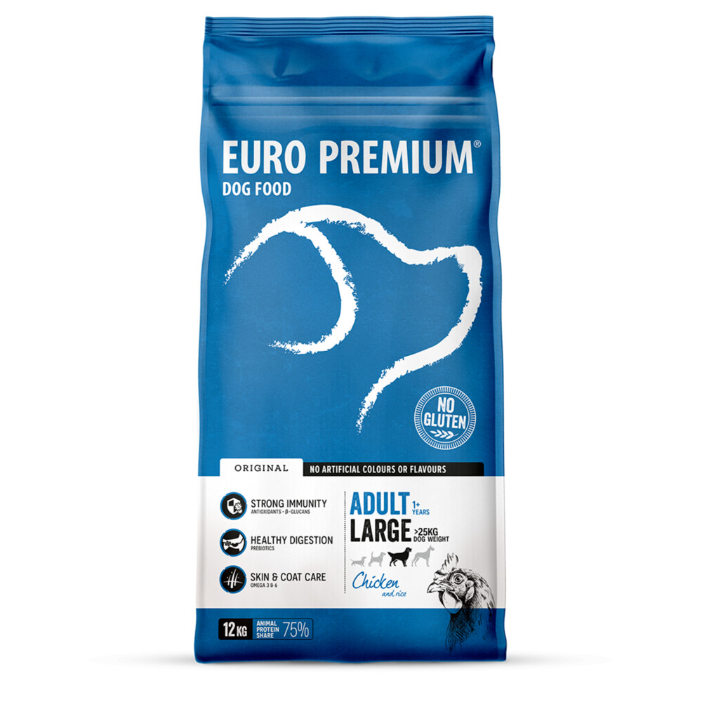 Euro-Premium Adult Large Kip - Rijst 12 kg