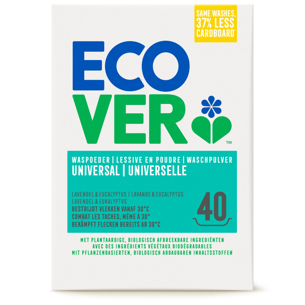 Ecover Waspoeder Universeel Voordeelverpakking 4 X 3 Kg 160 Wasbeurten