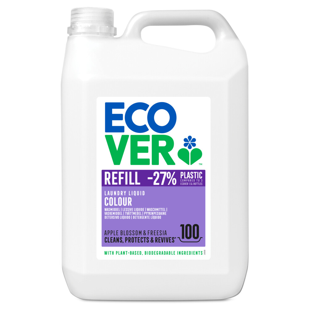 Ecover Vloeibaar Wasmiddel Color Appelbloesem Freesia 100 Wasbeurten 5 liter