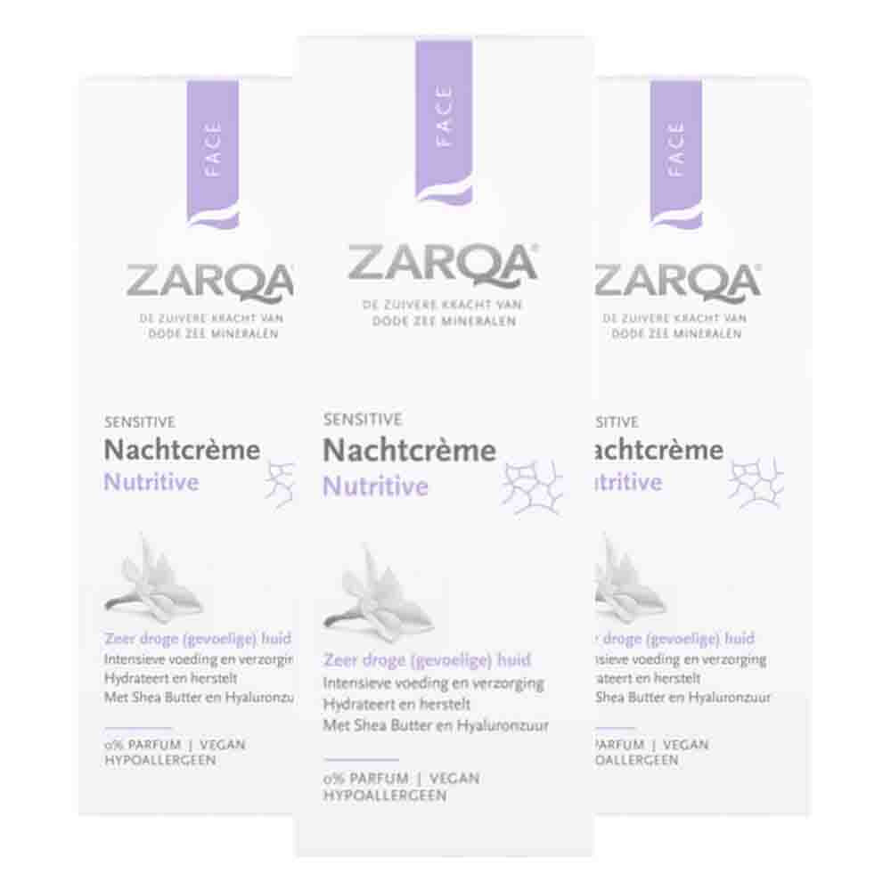 3x Zarqa Nutritive Nachtcrème 50 ml