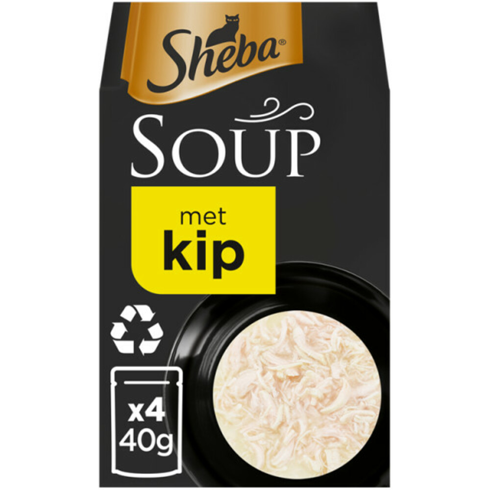 10x Sheba Soup Kattenvoer Natvoer Kip 4 x 40 gr