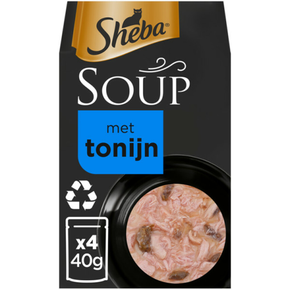 10x Sheba Soup Kattenvoer Natvoer Tonijn 4 x 40 gr