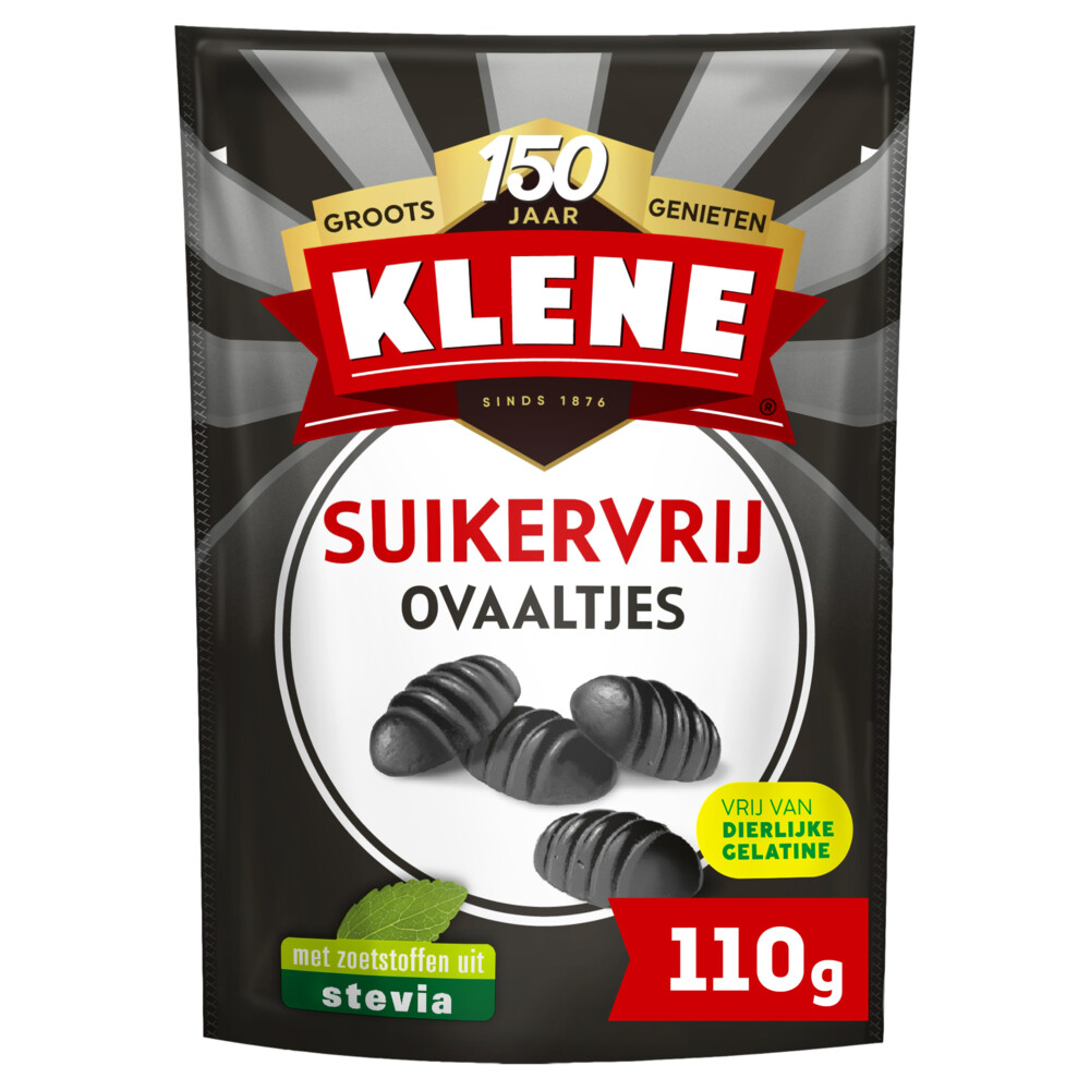 12x Klene Zoute Ovaaltjes Suikervrij 110 gr