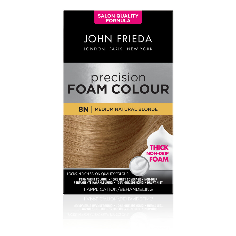 Medic Guinness Verwijdering John Frieda Precision Foam Colour Haarkleuring 8N Medium Natural Blonde |  Plein.nl