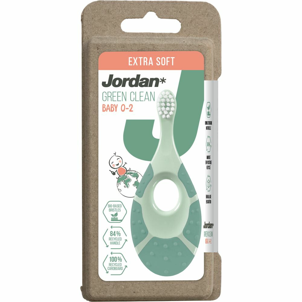 8x Jordan Tandenborstel Green Clean Step 1 Baby (0-2 jaar)