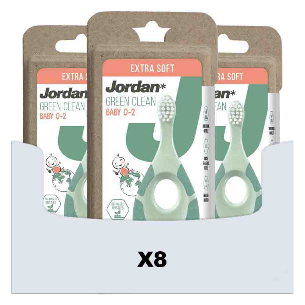 8x Jordan Green Clean Tandenborstel Baby 0-2