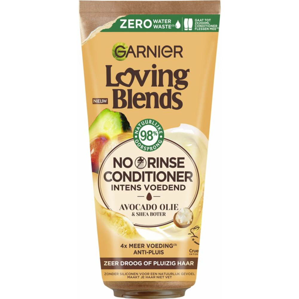 3x Garnier Loving Blends No Rinse Conditioner Avocado 200 ml