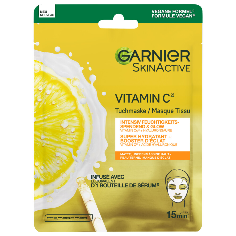3x Garnier Vitamine C Sheet Gezichtsmasker