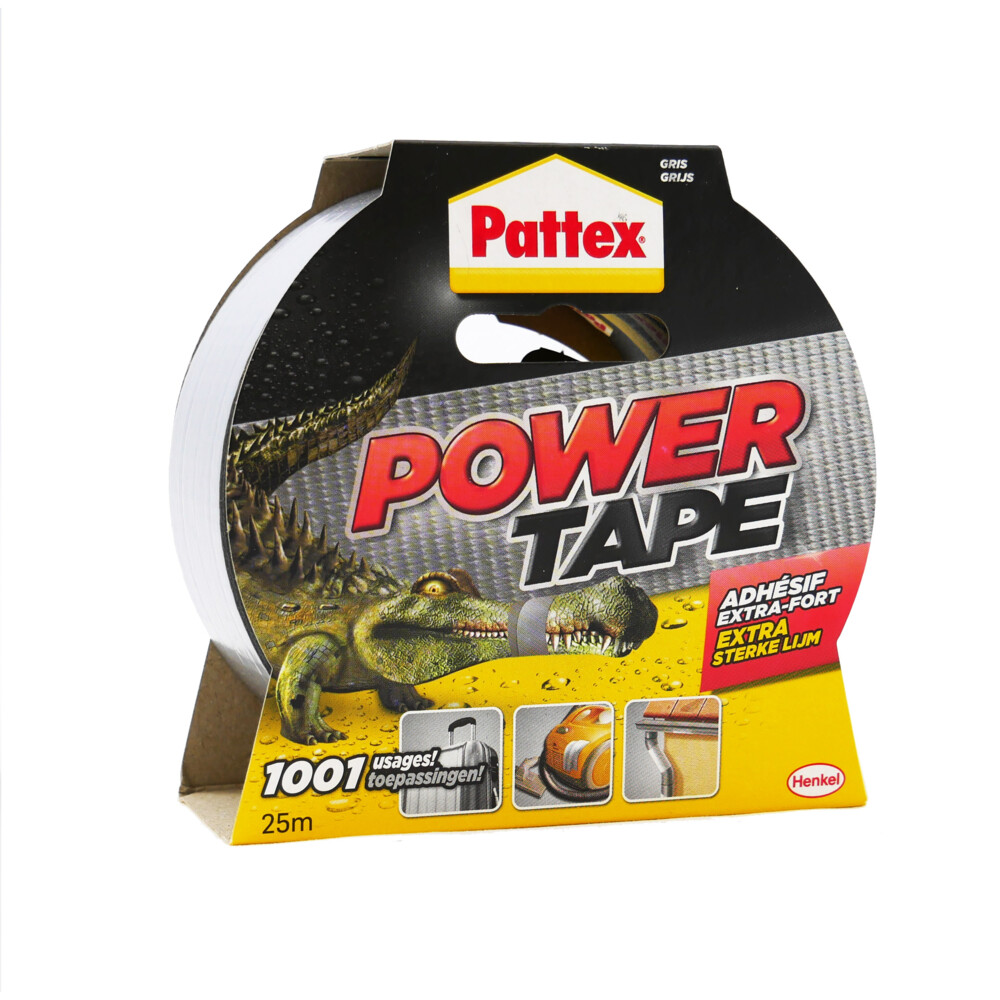 Plakband Pattex Power Tape 50mmx25m grijs