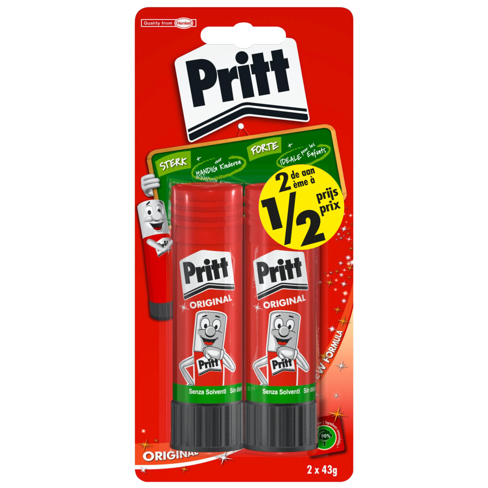 spijsvertering Koe verkiezing Pritt Plakstift Original 2 x 43 gr | Plein.nl