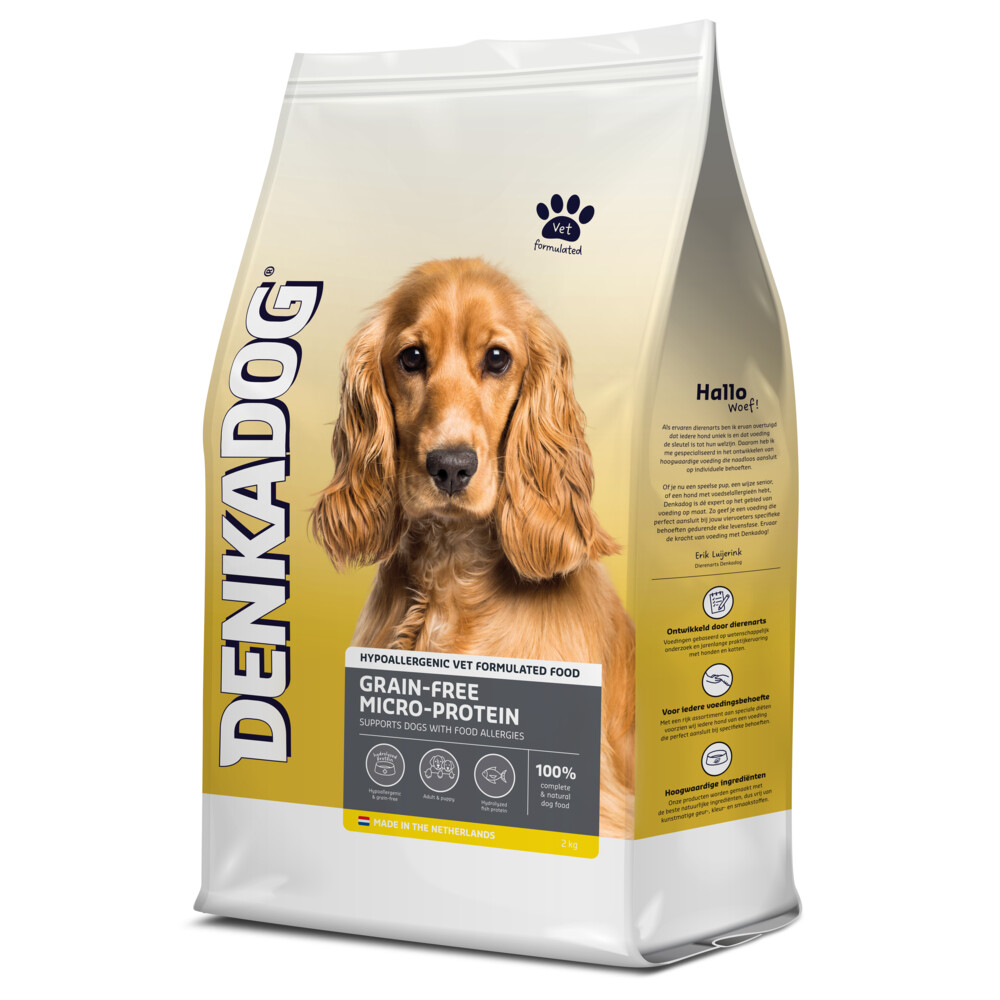 Denkadog Grain-Free Micro-Protein Vis&Tuinbonen&Zoete Aardappel Hondenvoer 2 kg