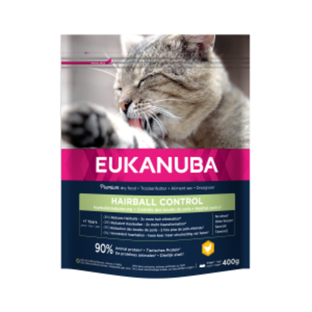 Eukanuba Kattenvoer Adult Hairball Control 400 gr