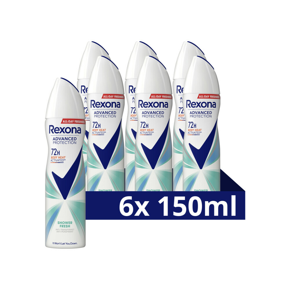 6x Rexona Deodorant Spray Shower Fresh 150 ml