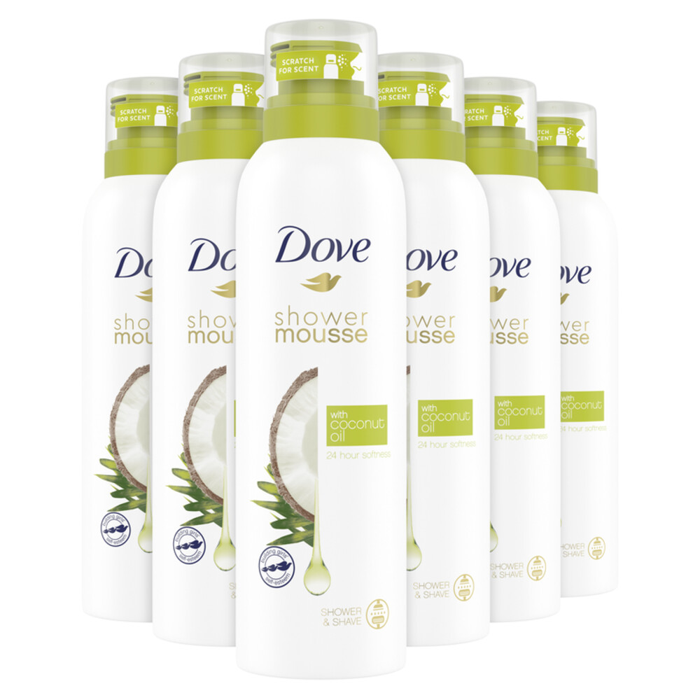 Dove Coconut Oil doucheschuim 6x200 ml