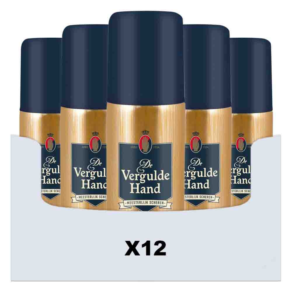 12x Vergulde Hand Scheerschuim 50 ml
