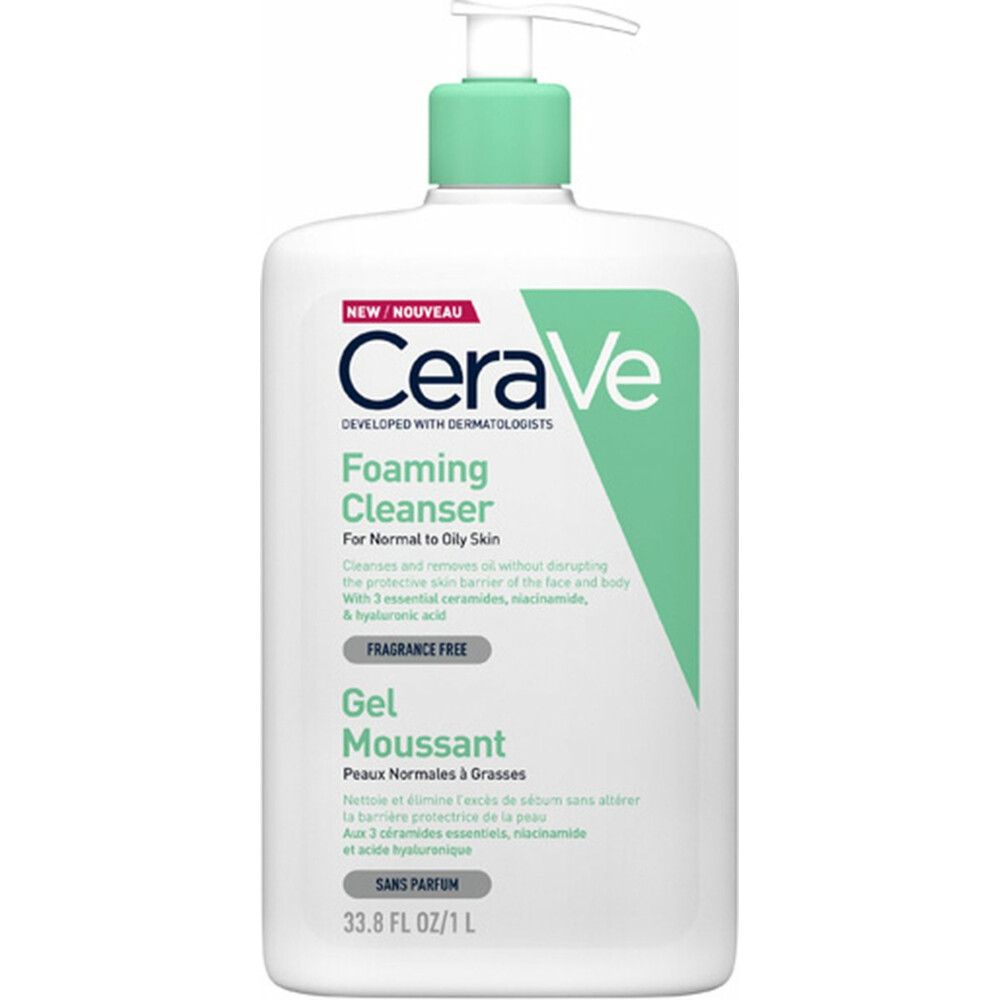 3x CeraVe Schuimende Reinigingsgel 1000 ml