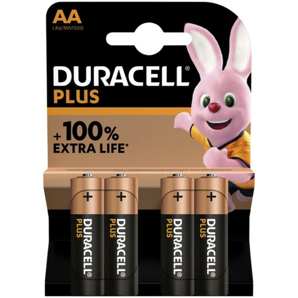 Duracell Alka plus 100% AA X4