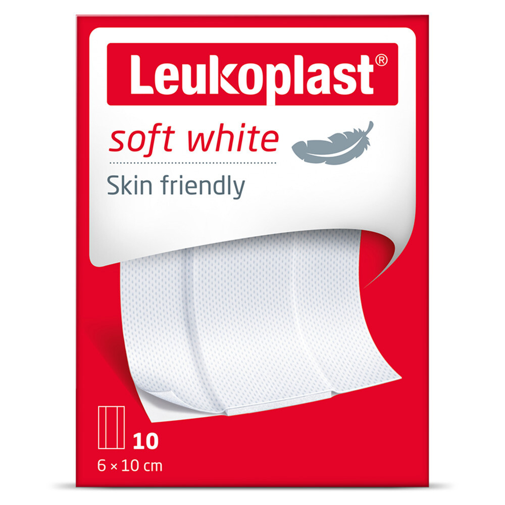 Leukoplast Soft 8 x 10 cm wit 10st