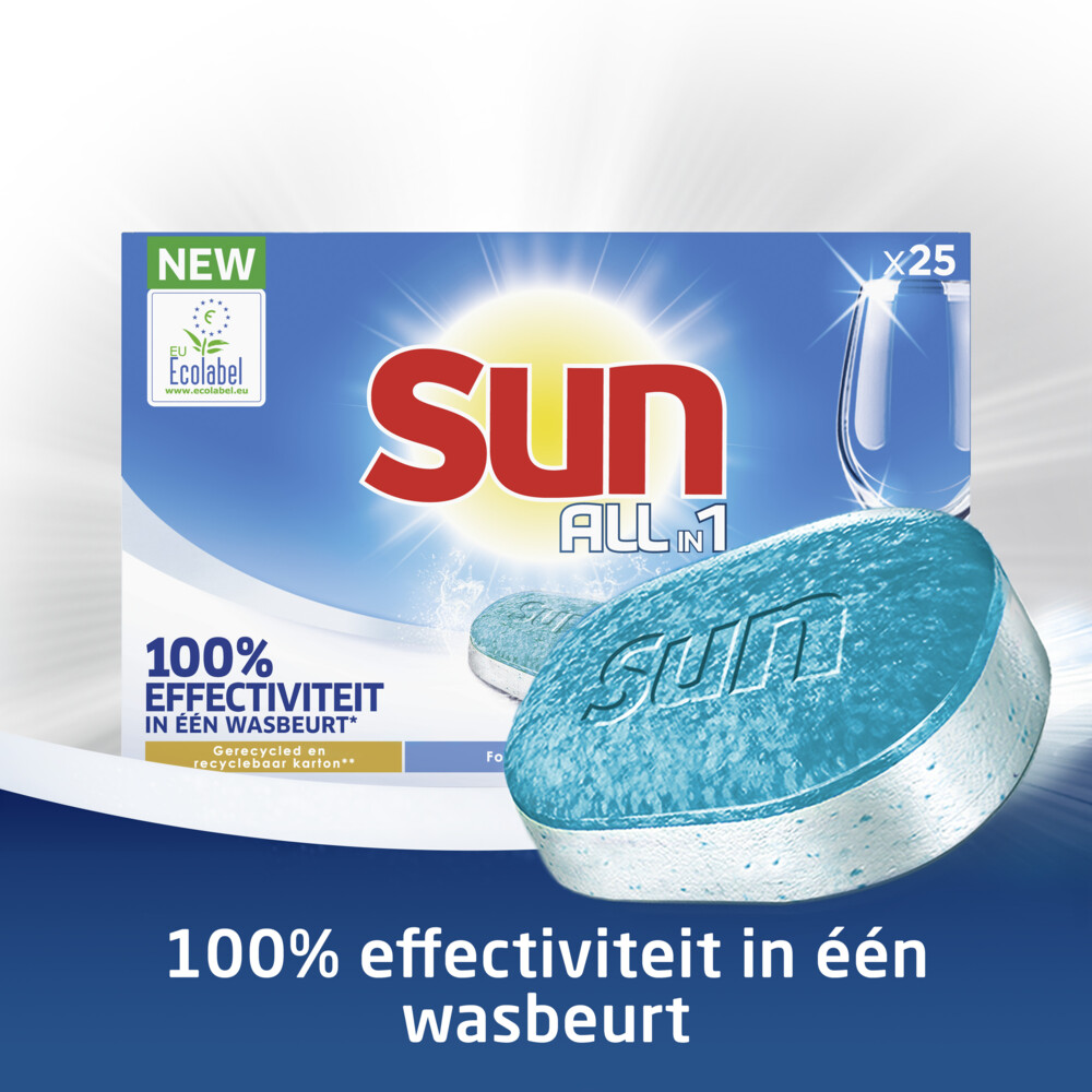 Sun Vaatwastabletten All-in-1 Normaal 25 Stuks | Plein.nl