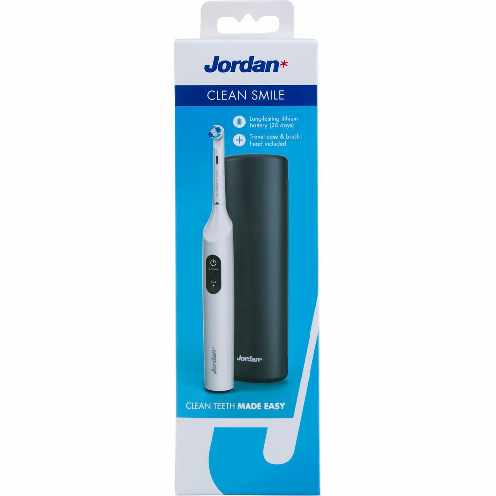3x Jordan Elektrische Tandenborstel Clean Smile Zwart - Wit aanbieding