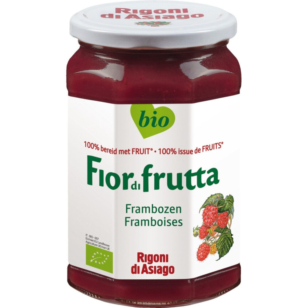 6x Fiordifrutta Biologische Jam Frambozen 630 gr