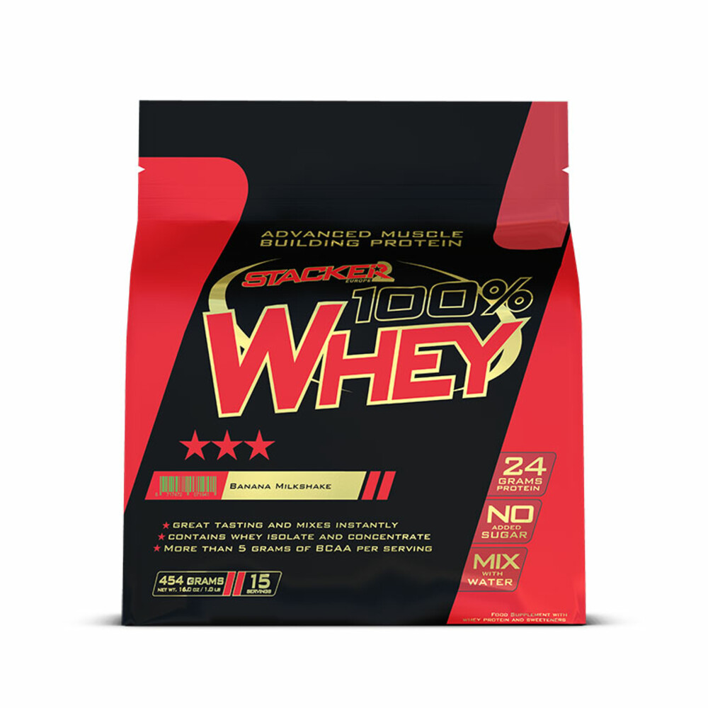 Stacker 2 Ephedra Vrij 100% Whey Protein Sportvoeding Milkshake Banaan 454gr