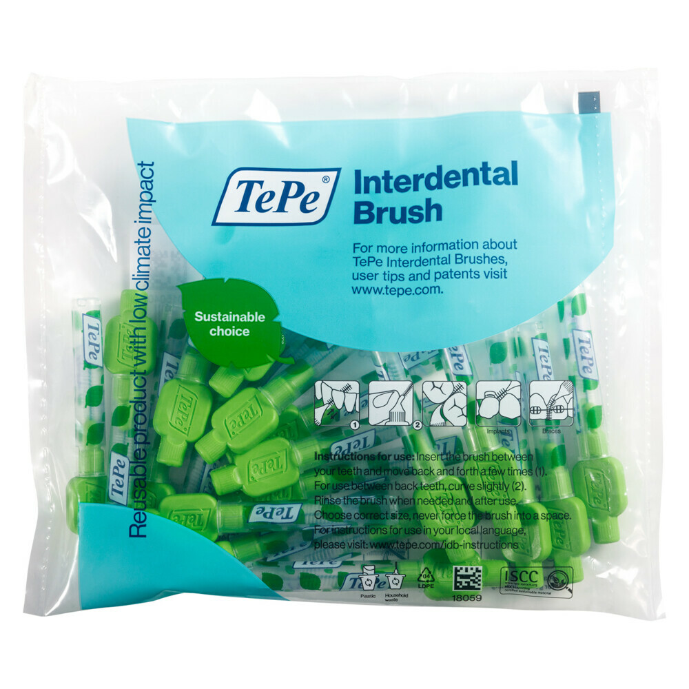 6x TePe Interdentale Ragers Original 0,8 mm Groen 20 stuks