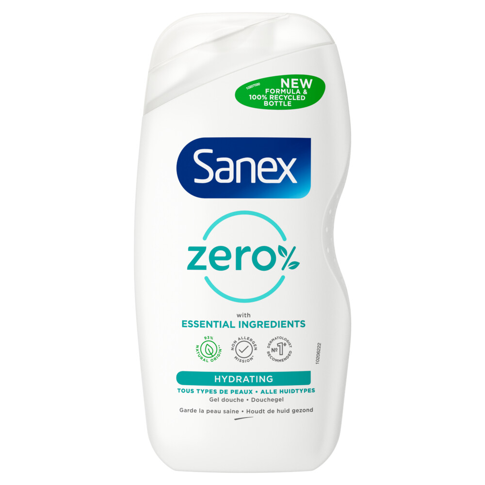6x Sanex Douchegel Zero% Normal Skin 500 ml