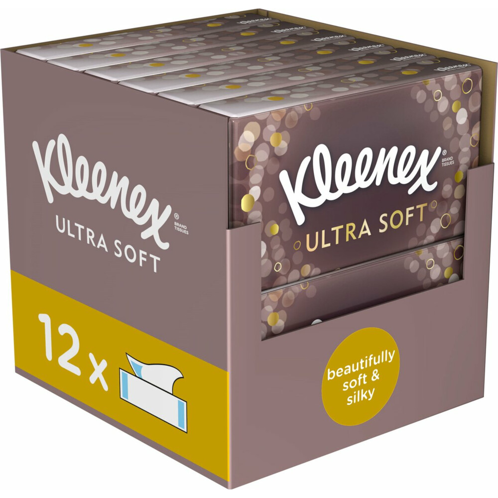 12x Kleenex Ultrasoft Tissues 64 stuks