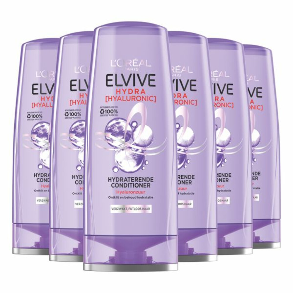 6x L'Oréal Elvive Conditioner Hydra Hyaluronic Hydraterend 200 ml