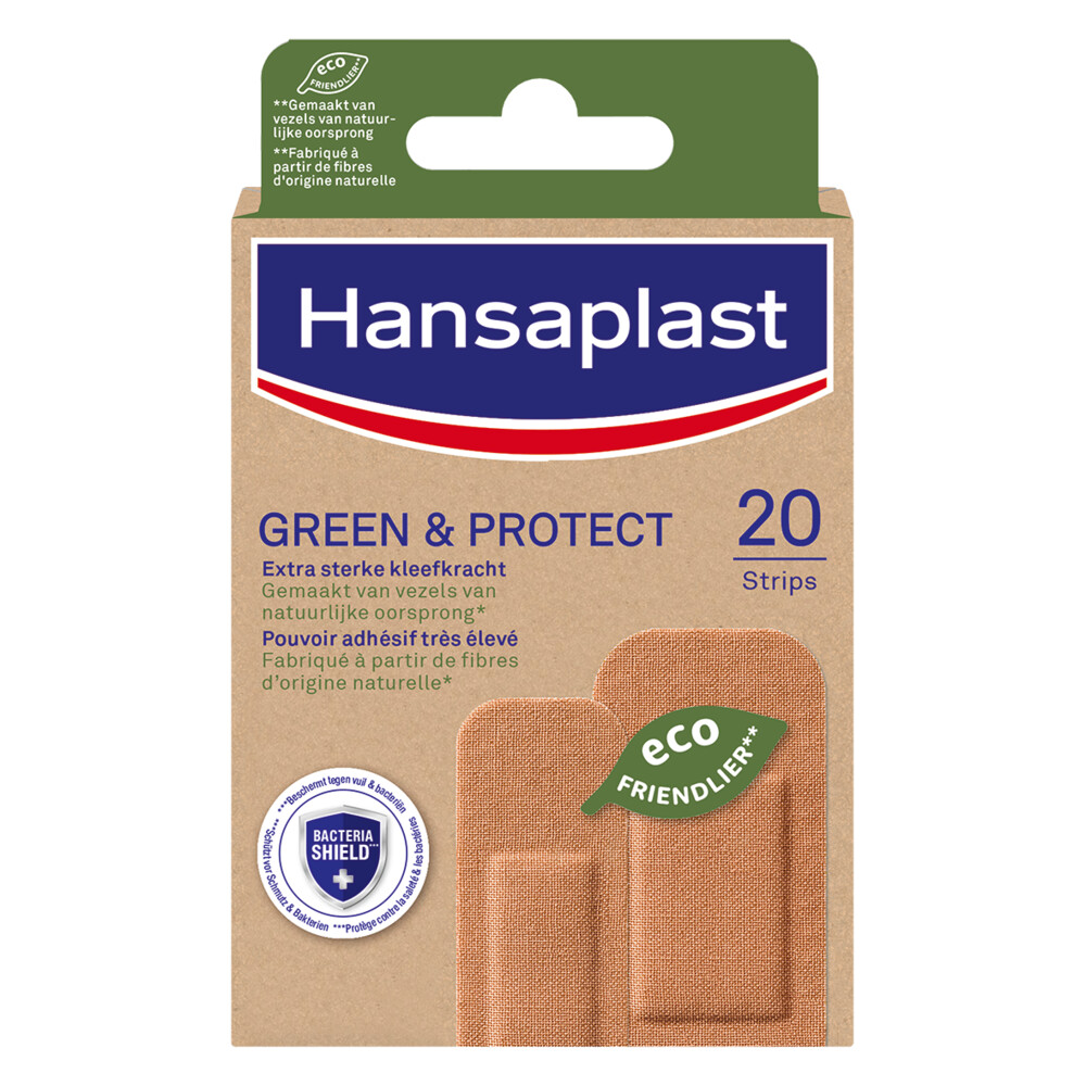 2x Hansaplast Pleisters Green en Protect 20 stuks