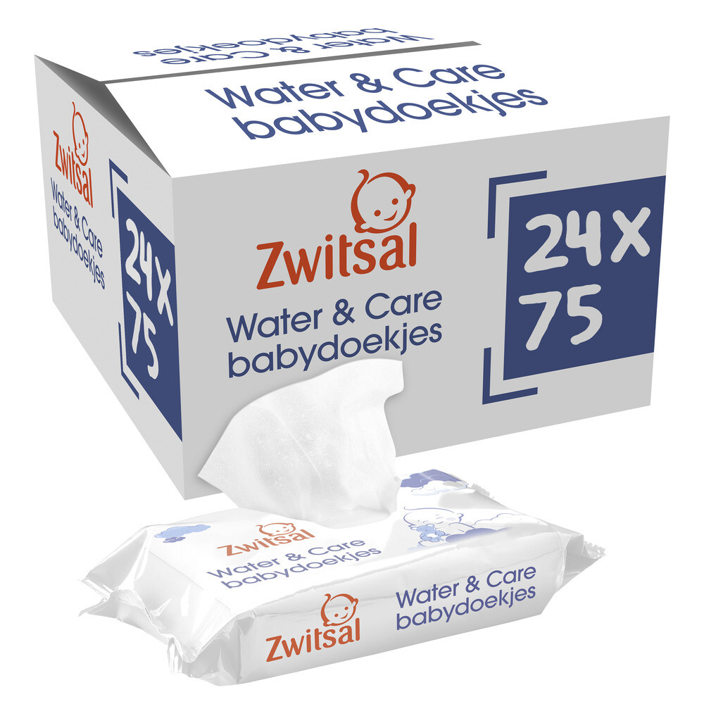 Zwitsal Water&Care Babydoekjes 24 x 75 doekjes