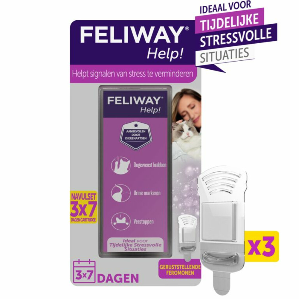 Feliway Help! Navulling 3 x 48 ml