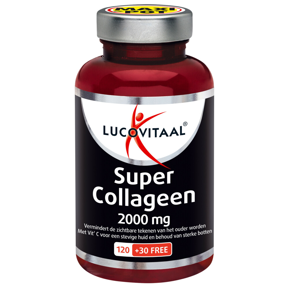 2+2 gratis: Lucovitaal Super Collageen 2000 mg Maxipot 150 tabletten