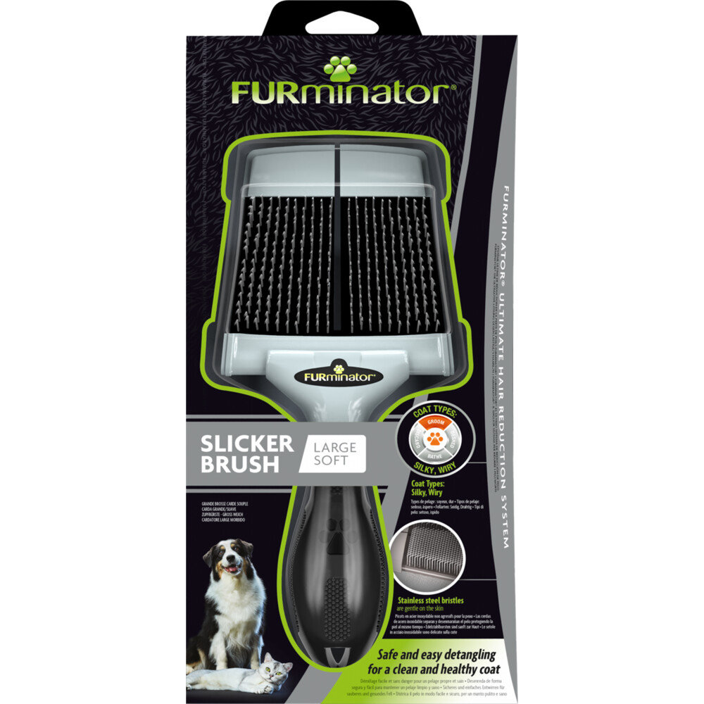 Furminator Slicker Brush Large Soft Dog Cat
