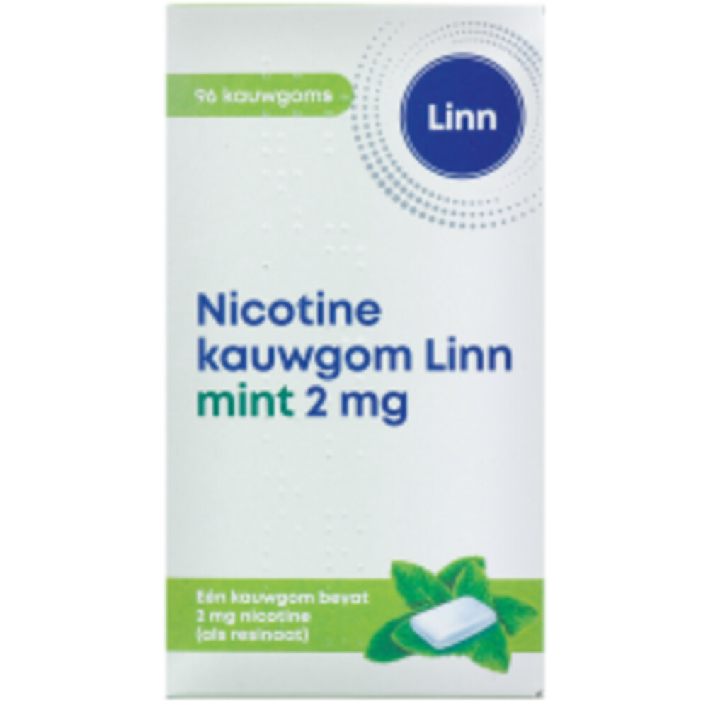 Linn Nicotine Kauwgom Mint 2 mg 96 st