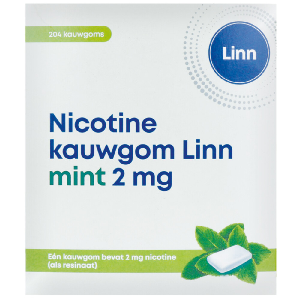 Linn Nicotine Kauwgom Mint 2 mg 204 st