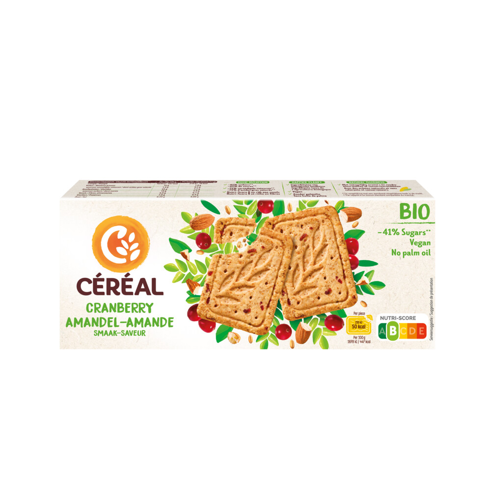 Céréal Healthy Bio Cake&Koekje Cranberry Amandelen 132 gr