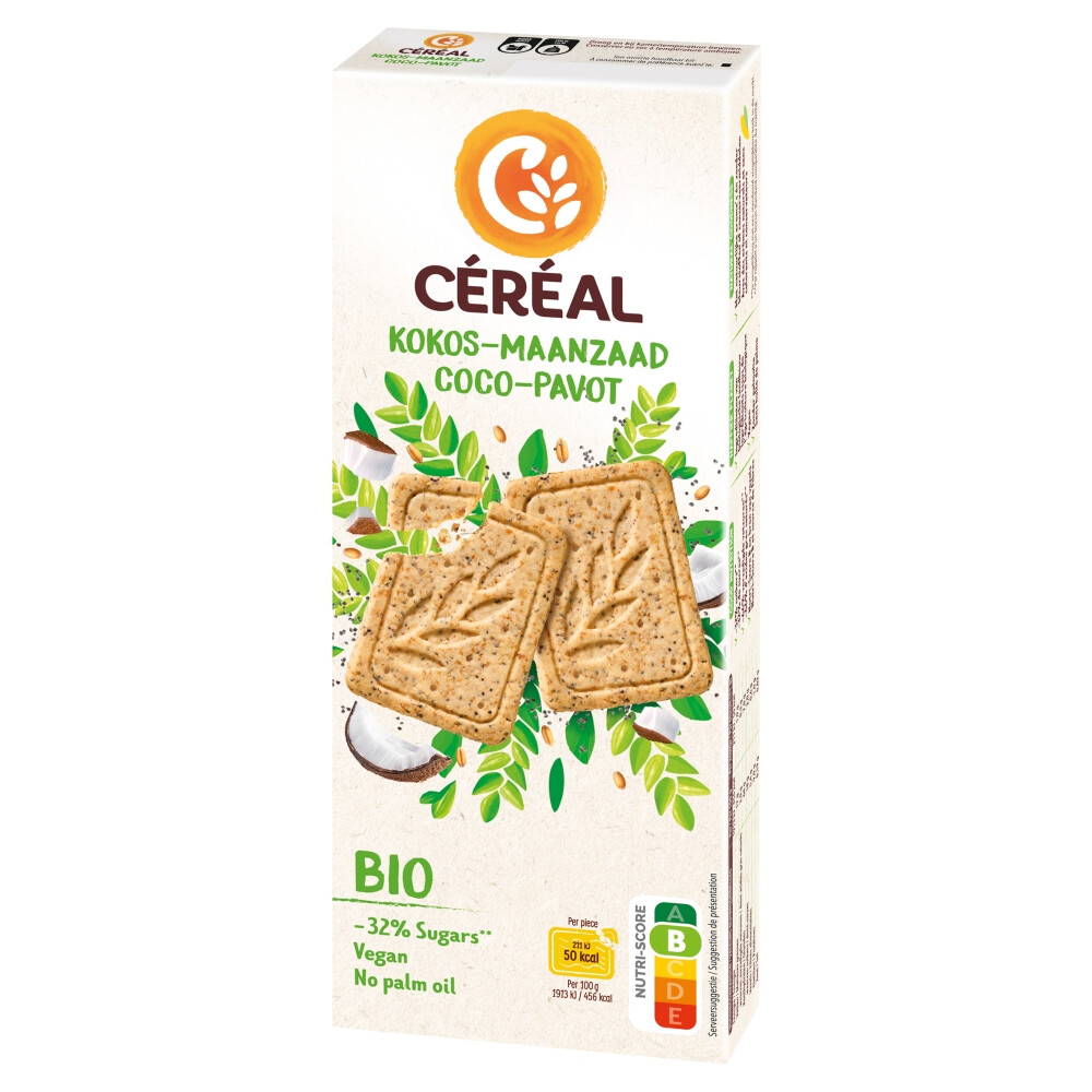 Céréal Healthy Bio Cake&Koekje Kokos Maanzaad 132 gr