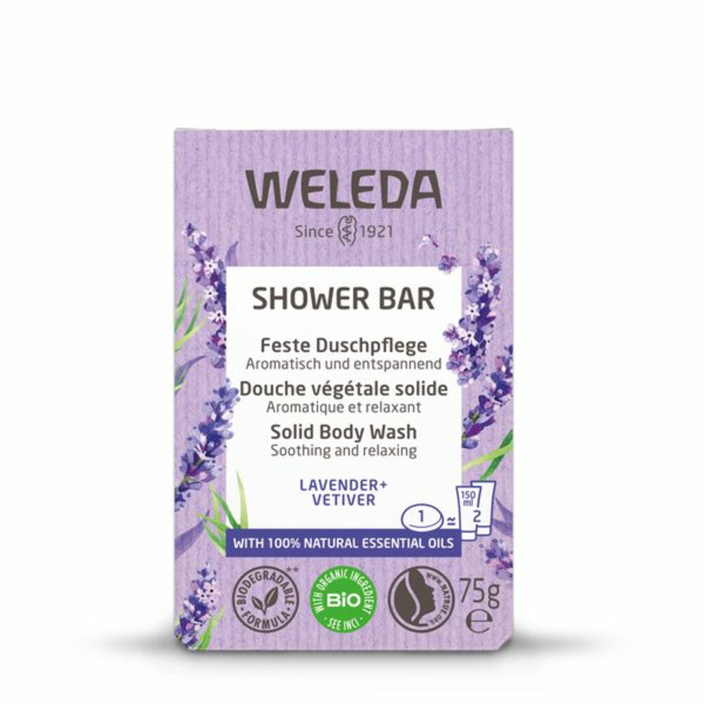Weleda Shower Bar Lavender + Vetiver (75g)