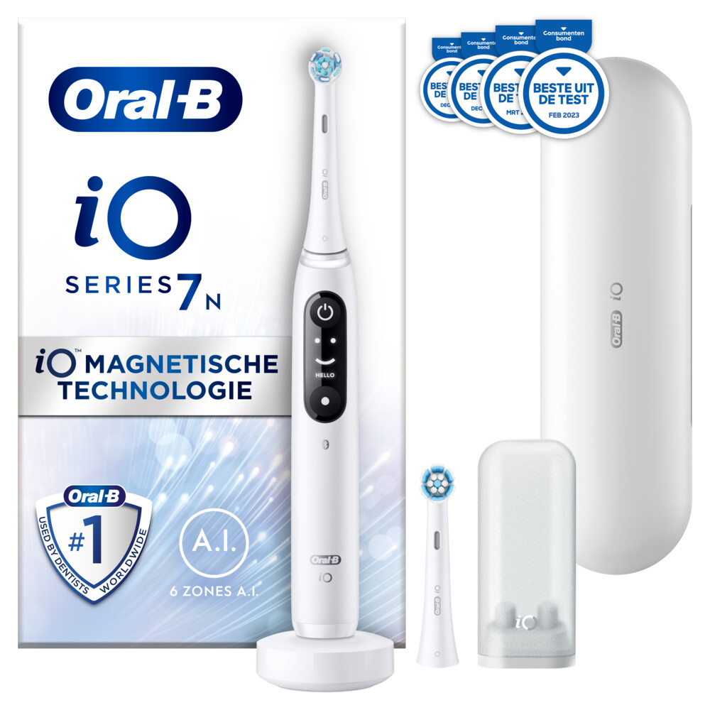 3x Oral-B Elektrische Tandenborstel iO Series 7 Wit met grote korting