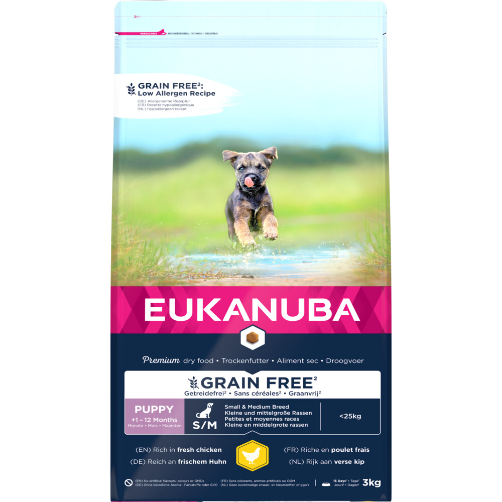 Eukanuba Dog Puppy Grainfree Chicken Small Medium 3 kg