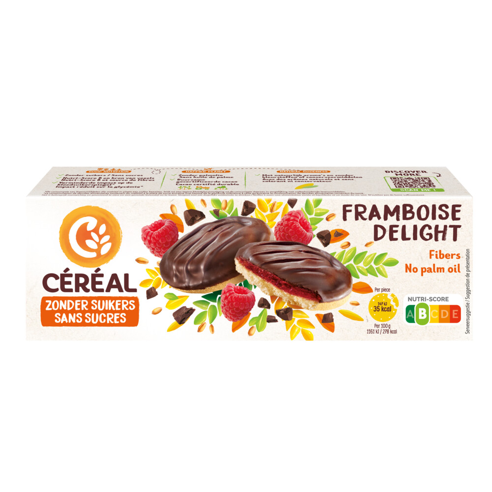 Céréal Zachte Koekjes Framboos Delight 140 gr