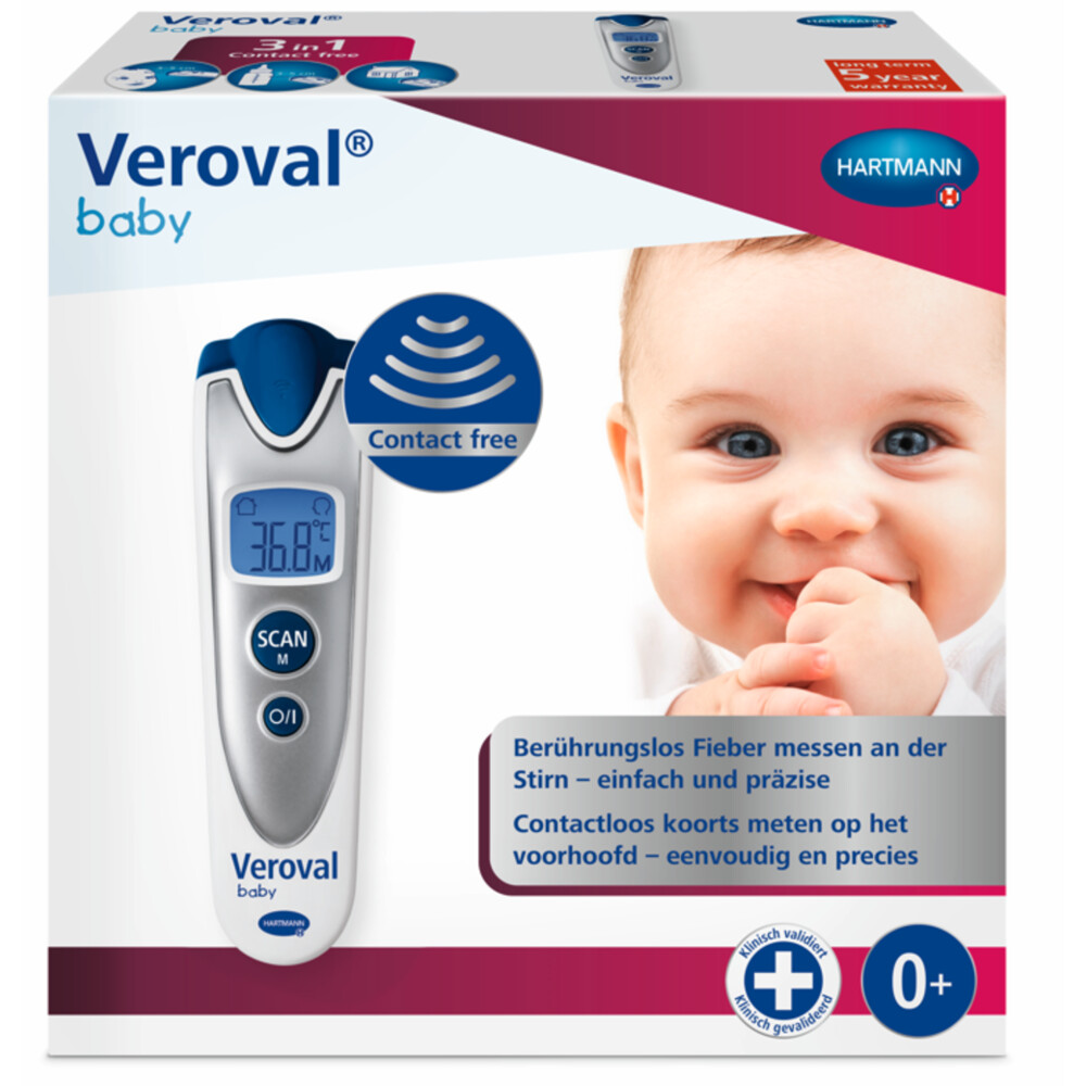 Gedrag Anesthesie Maestro Veroval Baby 3in1 Infrarood Thermometer | Plein.nl