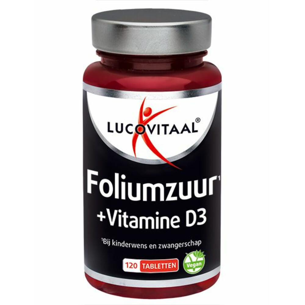 overloop Mand Individualiteit Lucovitaal Foliumzuur + Vitamine D3 120 tabletten | Plein.nl