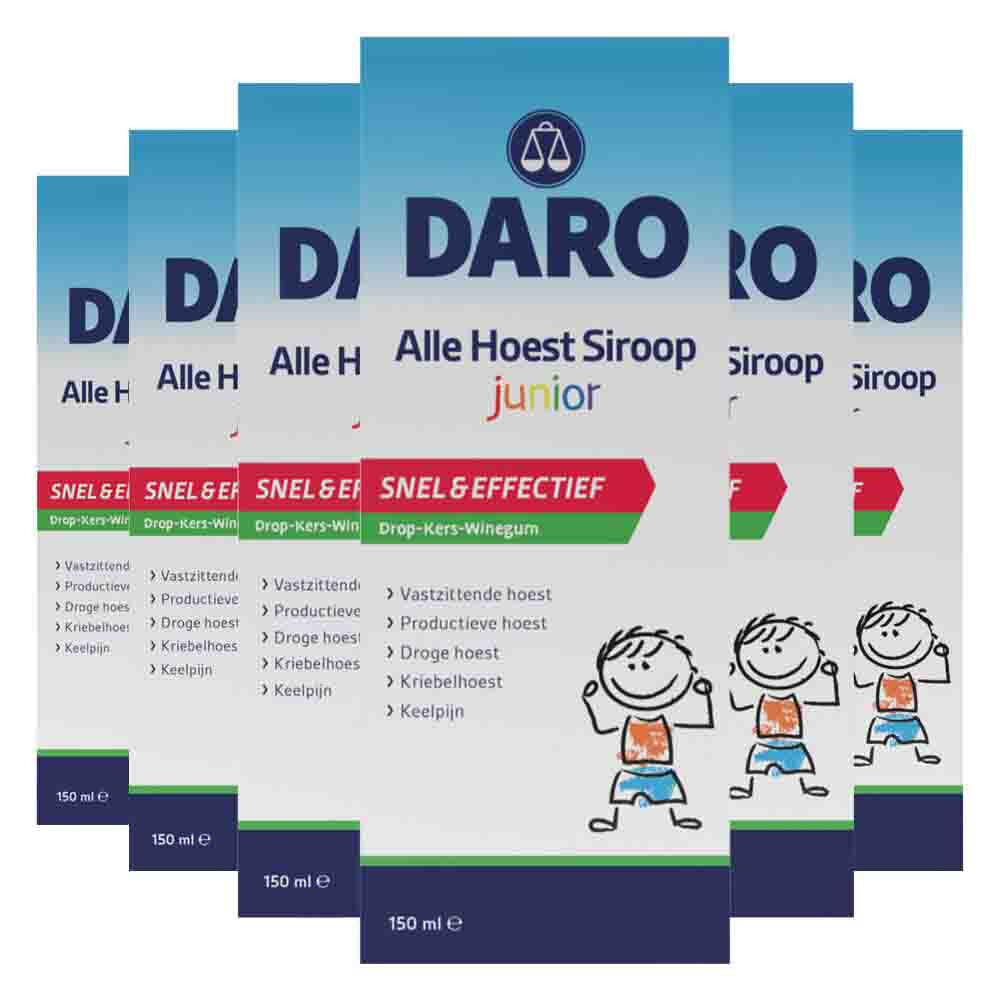 6x Daro Alle Hoest Siroop Junior 150 ml
