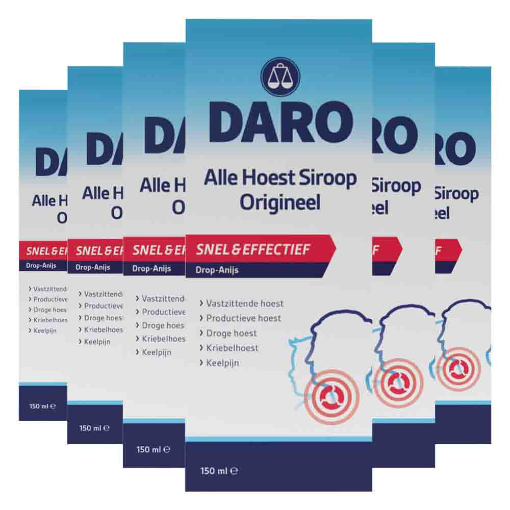 6x Daro Alle Hoest Siroop 150 ml