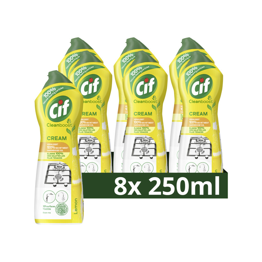 8x Cif Schuurmiddel Cream Citroen 750 ml