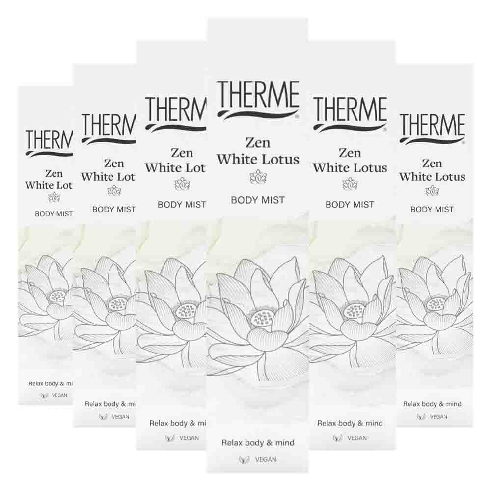 Therme 6x Zen White Lotus Body Mist 60 ml - 6 stuks